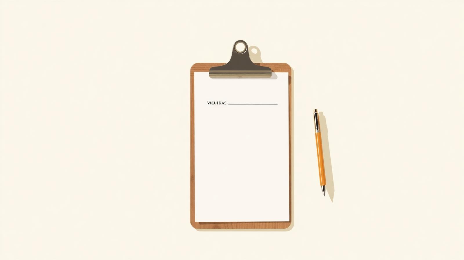 Illustration of a clipboard holding a Proof of Service form with blank signature lines