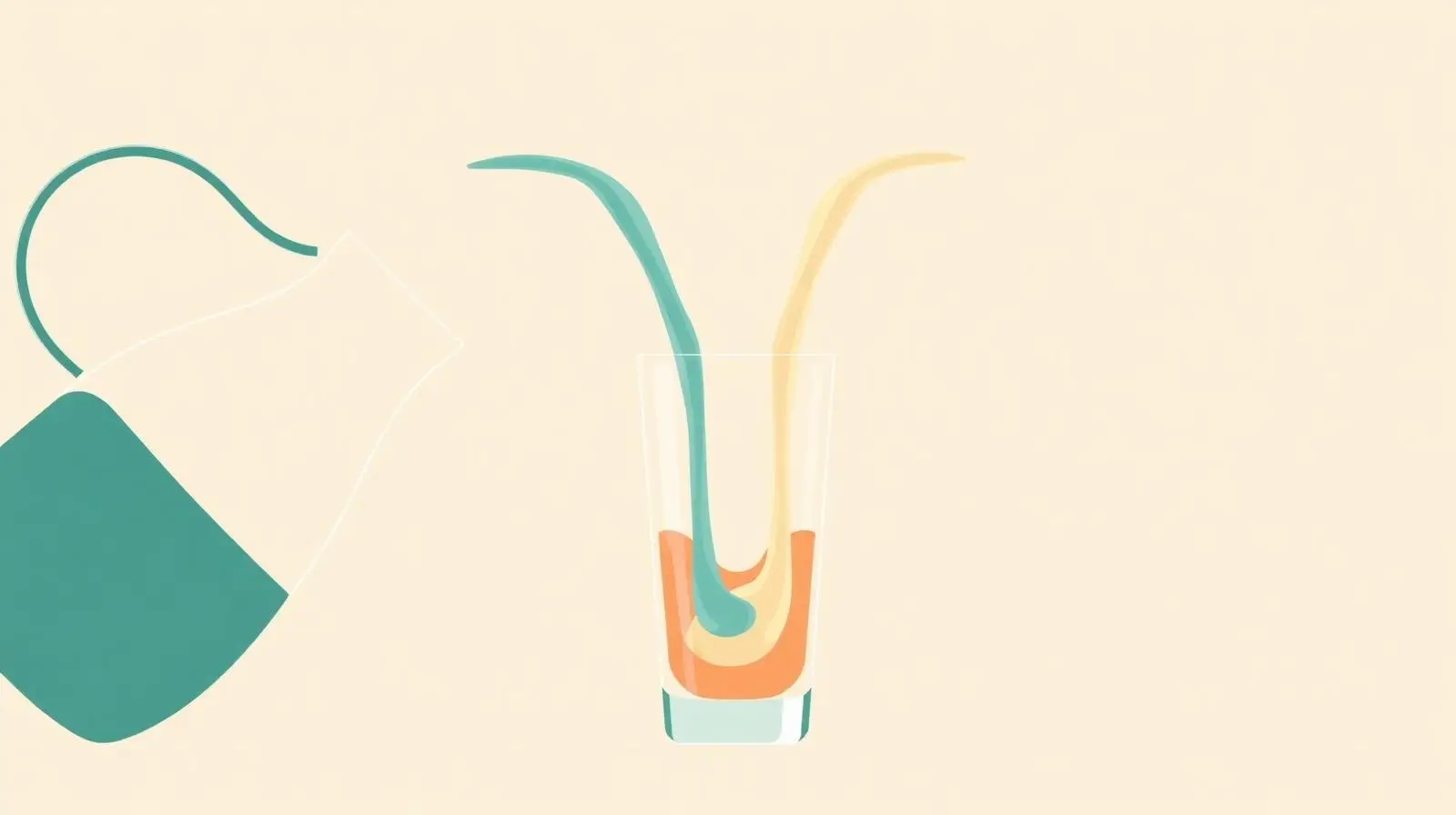 Illustration of two streams of liquid pouring from separate carafes into a single glass, representing commingling of separate and community property